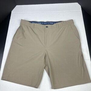 Johnnie-O Shorts Men Mulligan Performance Woven Brown Size 38Golf 9"‎ Inseam